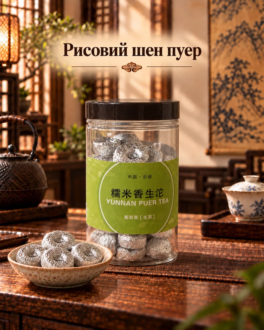 Шен пуер із рисовим ароматом (Нуо Мі Сян) - мініточа, 5