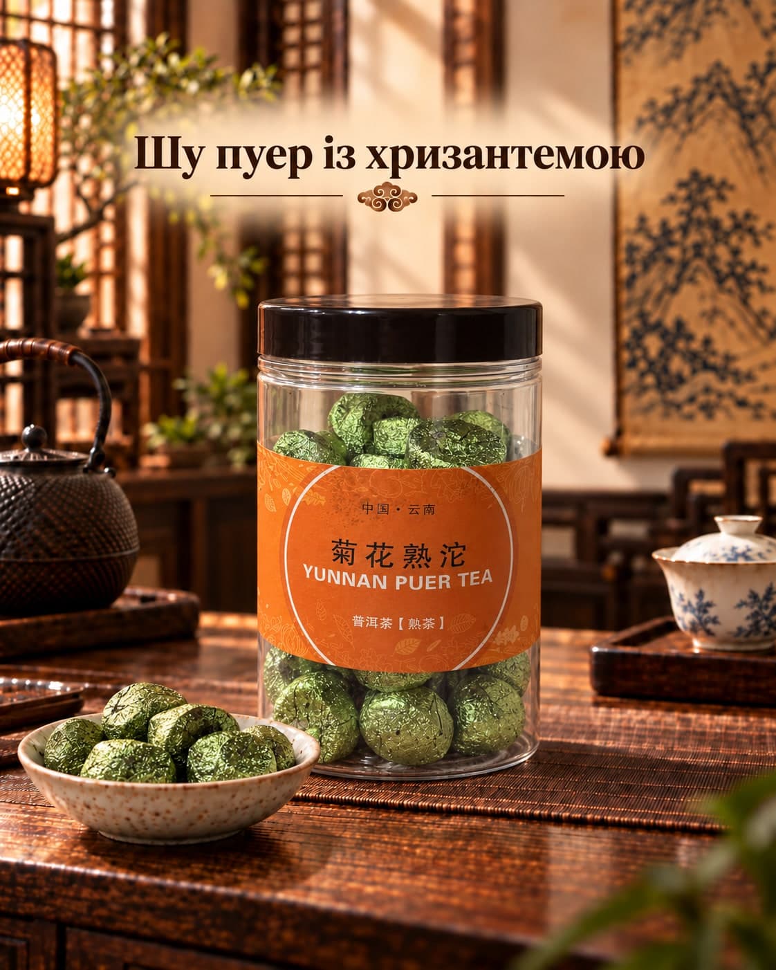 Шу пуер із хризантемою - мініточа, 5