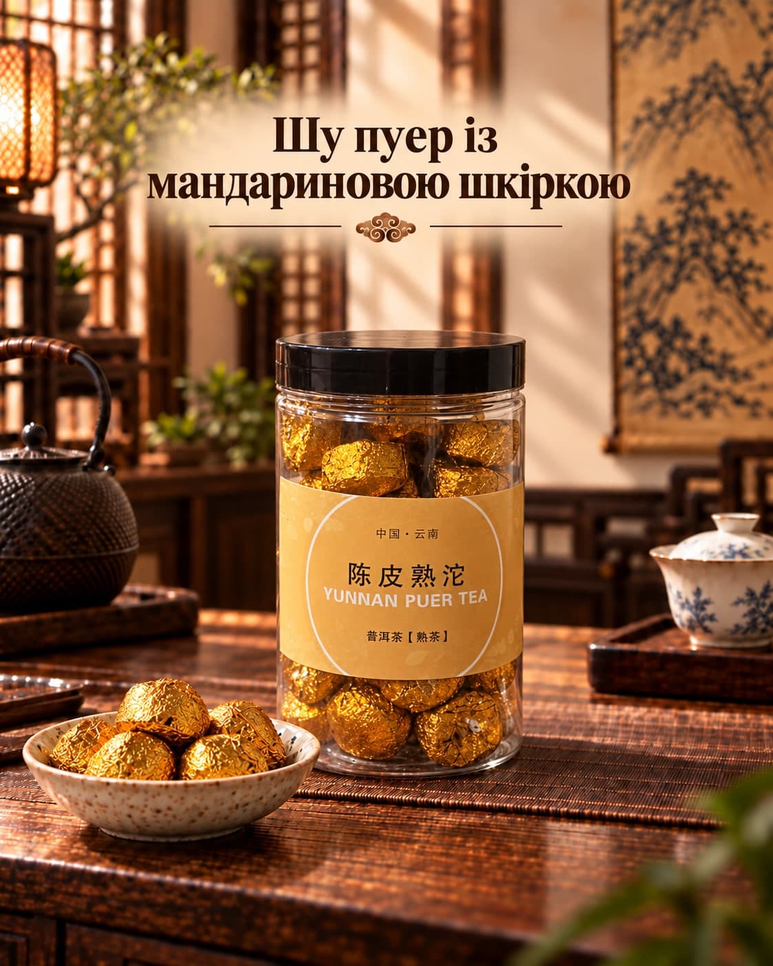 Шу пуер із мандариновою шкіркою (Чень Пі) - мініточа, 5