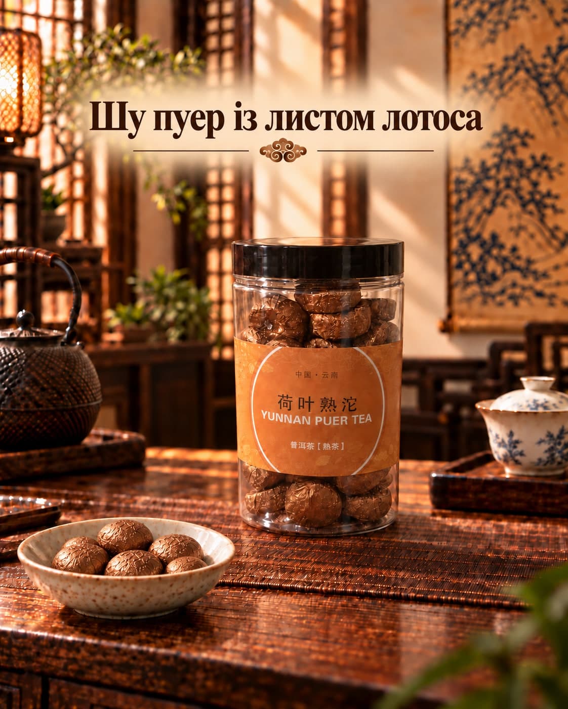 Шу пуер із листям лотоса - мініточа, 5